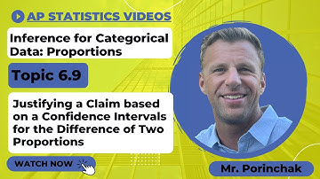 AP Statistics: Topic 6.9 Justifying a Claim Based on a Confidence Interval for a Difference of Prop.