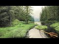 How to paint beautiful rain forest with acrylic timelapse  16