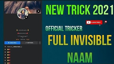 How To Make Invisible Name Id on Facebook | Without Name Id Kese Bnaye | Blank Name Fb Id 2021
