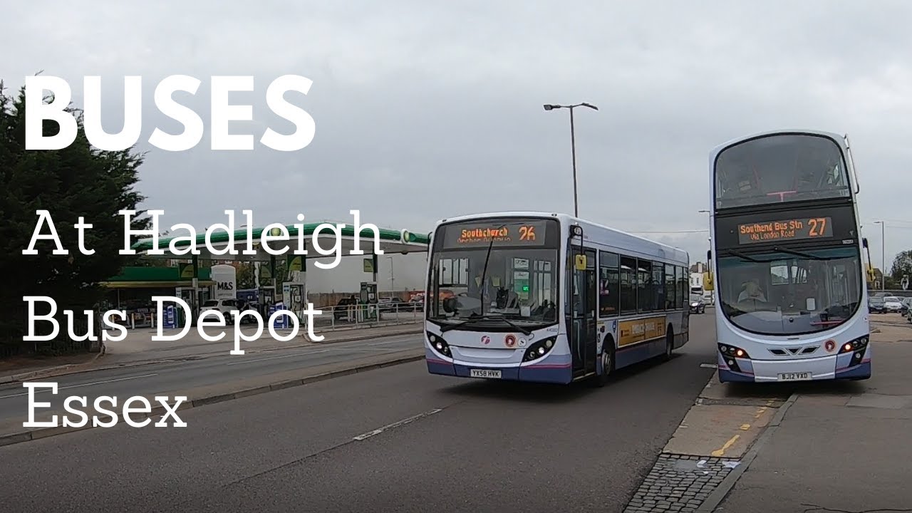 Buses at Hadleigh Bus Depot In Essex