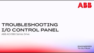 Troubleshooting I/O on the control panel for ACH580
