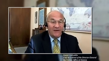 Chef de Cabinet to DG of UN Office at Geneva David Chikvaidze speaks on the UN