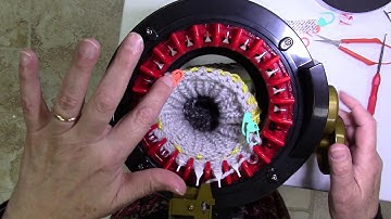 short row wrap and turn on addi knitting machine