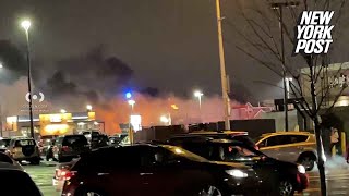 Small plane crashes near Philadelphia mall, casualties reported