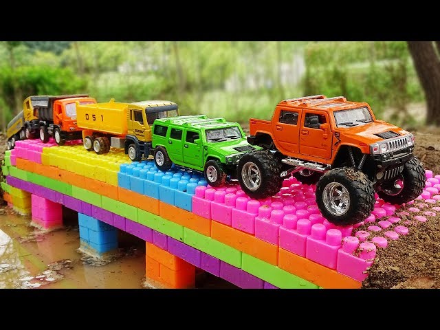 Build Bridge Blocks Toys for Children | Construction vehicles for kids class=