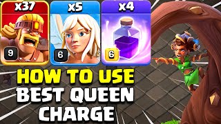 How to Use Best Queen Charge Super Barbarian Th13 Attack!! screenshot 3