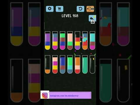 Water Color Sort Level 158 Gameplay