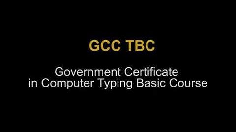 GCC TBC COMPUTER TYPING EXAM DEMO