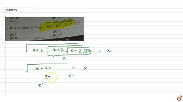 Find the value of `x` in `sqrt(x+2sqrt(x+2sqrt(x+2sqrt(3x))))=x.`