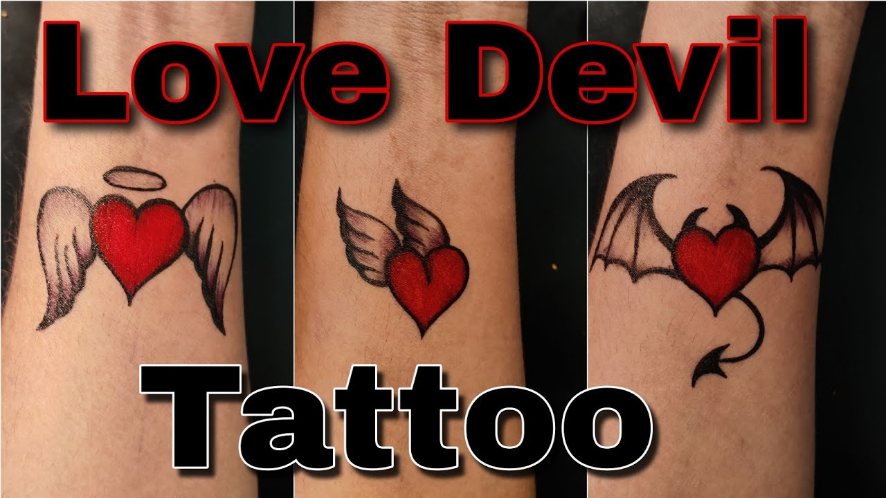 Devil Heart Tattoo Stencils - wide 6