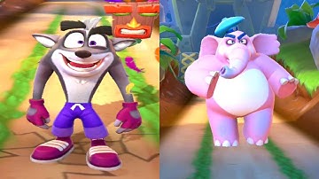 Crash Bandicoot: On the Run! Classic vs Frosty Pink Elephant - Android Game 2021 FHD