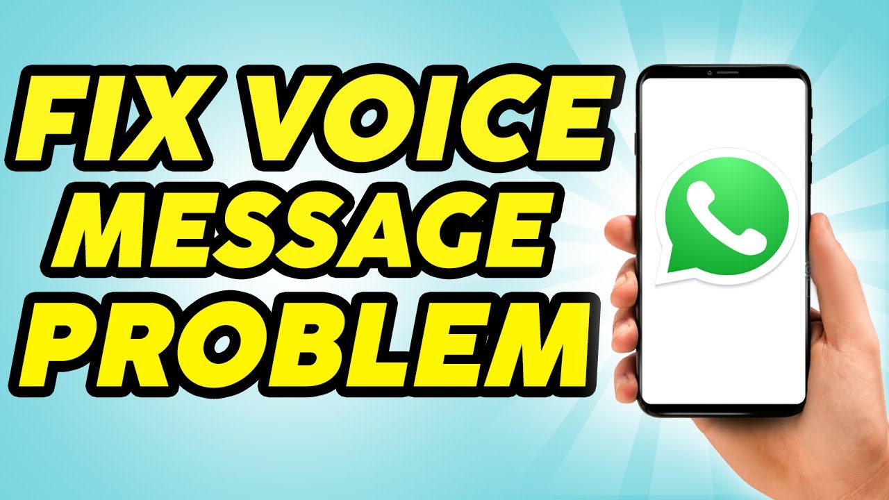 How To Fix WhatsApp Voice Message Problem - 2023 - YouTube
