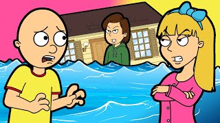 Caillou And Lily Flood The House And Run Away