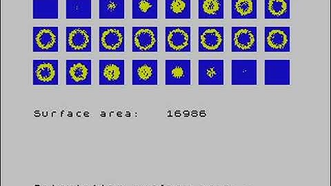Advent of Code, Day 18, 2022 Visualized — ZX Basic on 8-bit Z80 (running on ZX Spectrum [FUSE])