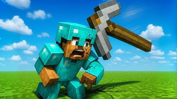 Armored Steve vs Pickaxe & Minecraft Blocks | Teardown