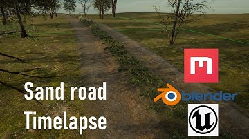Sand Road timelapse - Quixel Mixer, Blender, Unreal Engine 5