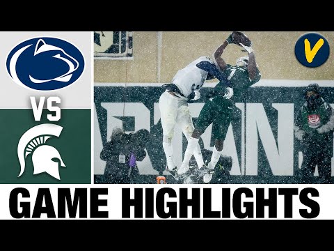 Penn State vs #12 Michigan State | College Football Highlights