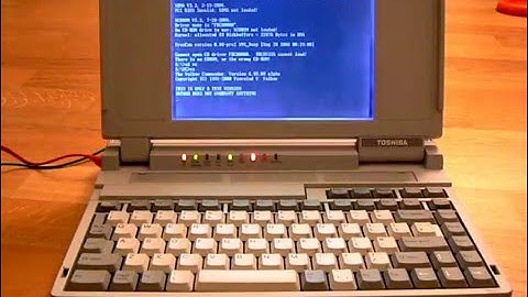 Toshiba T2000SXe booting to DOS