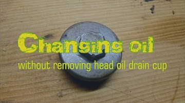 How to change oil on a motorcycle without removing oil drain plug (Yamaha TW)