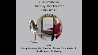 Your Volunteer Handbook:  Live with Nancy Manning, J.D.