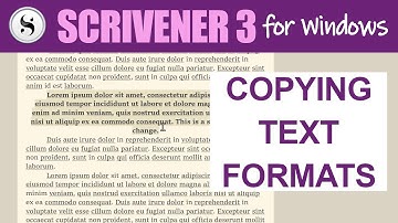 Scrivener 3 for Windows: Copying Text Styles Without Using Styles
