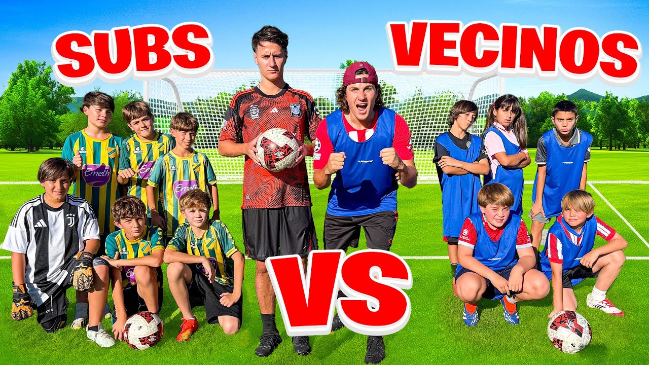 LOS VECINOS SE ENFRENTAN A SUSCRIPTORES! Retos de Futbol 