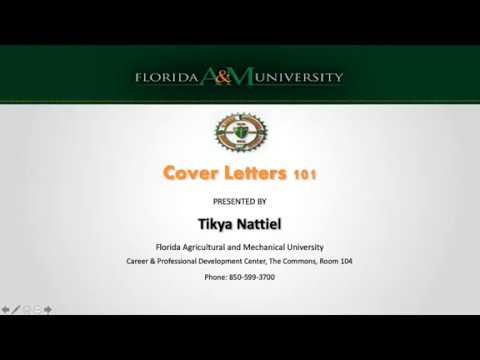 Cover Letters 101 (Recorded Live from zoom)