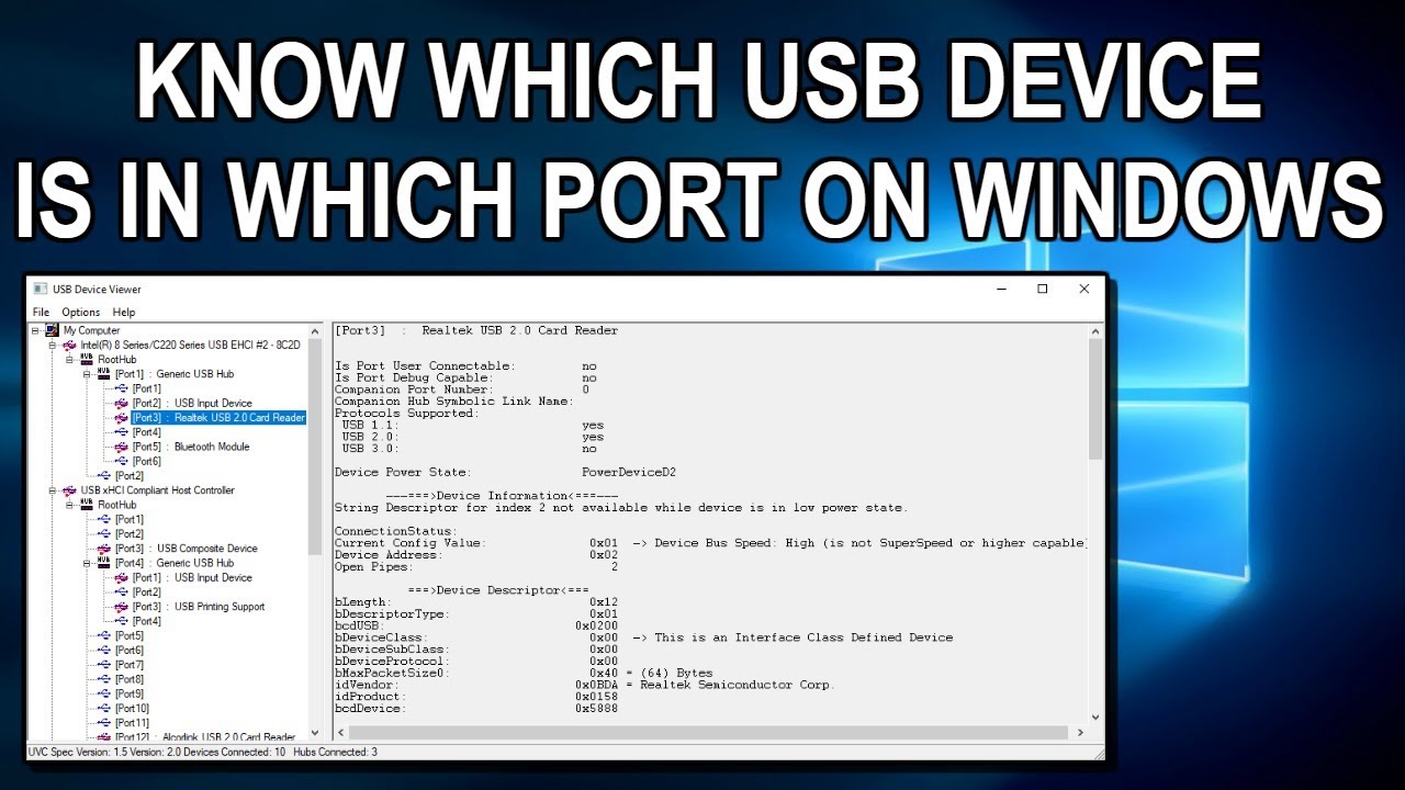 View Which USB Device is in Which USB Port in Windows Guide 2019