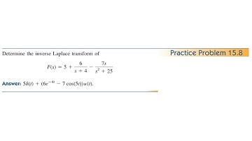 Practice Problem 15.8 Fundamental of Electric Circuits (Sadiku) - Inverse Laplace Transform