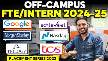 OFF Campus SDE Jobs & Internships |  Placements | Hiring | 2026 2025 2024 2023 Batch | Kushal Vijay