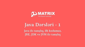 Java Dərsləri 1 - Java ilə tanışlıq, ilk kodumuz, JRE, JDK, JVM ilə tanışlıq