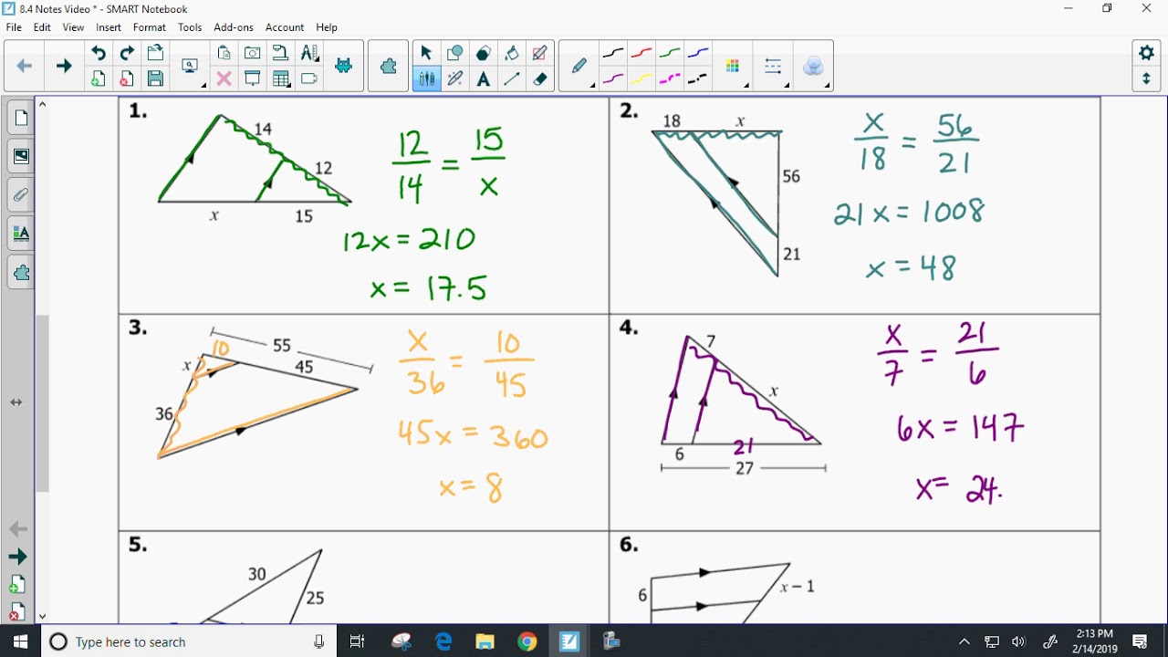 8 4 Side Splitter and Midsegment Notes Video - YouTube