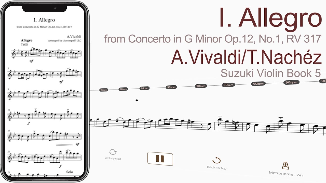 I. Allegro from Concerto in G Minor Op.12, No.1, RV 317 | A