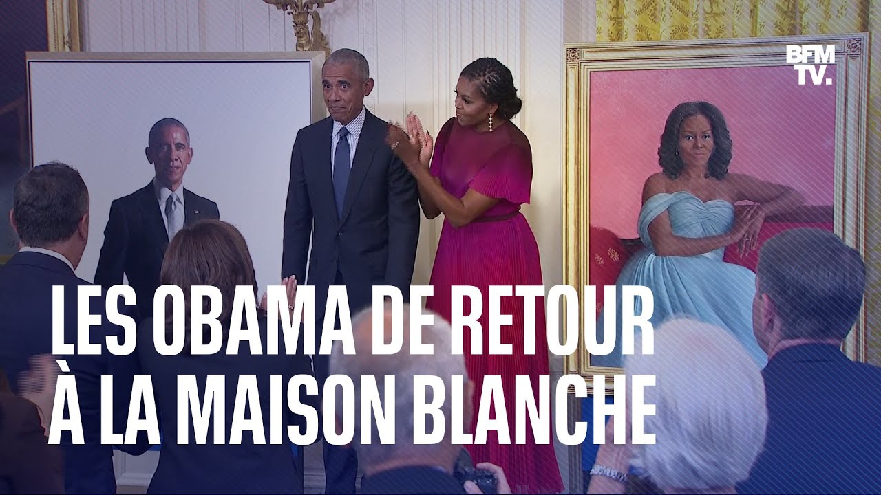 Barack et Michelle Obama de retour à la Maison Blanche pour dévoiler ...