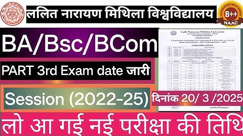 Download Lnmu Part 3 Exam Programme & Centre List 2025| The pr...