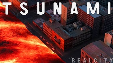 Lava Tsunami Real City 2 Blender Fluidsim Cycles #b3d