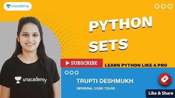 Python Sets | Learn Python Like a Pro | Trupti Deshmukh Ma