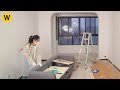 The single girl renovates and redecorates the apartment to her interests by herself MR WU