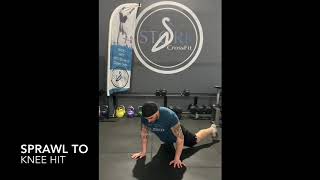 Sprawl to knee hit