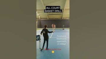 Basket drill for all court skills at intermediate level. #tennisshorts