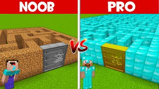 : NOOB MAZE vs PRO MAZE! DIRT vs DIAMOND in Minecraft NOOB vs PRO (Animation)