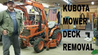 Kubota B Series Mower Deck Removal