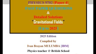 Part 16: Gravitational Fields  [Past paper Questions]
