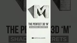 How to Draw 3D Letter M ✏️ #shorts # #drawing #sketch #Step-by-step #art