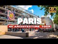  paris walking tour  complete centre pompidou architecture walking tour  4kr  60fps 