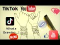 The best tiktok drawinghow to draw handfinger two birds in lovepencil sketch tutorial