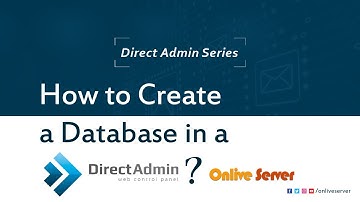 How to create a database in DirectAdmin ?@OnliveServer