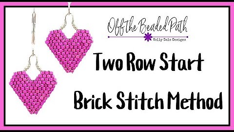 Create Adorable Heart Earrings With The Two-row Brick Stitch Technique!
