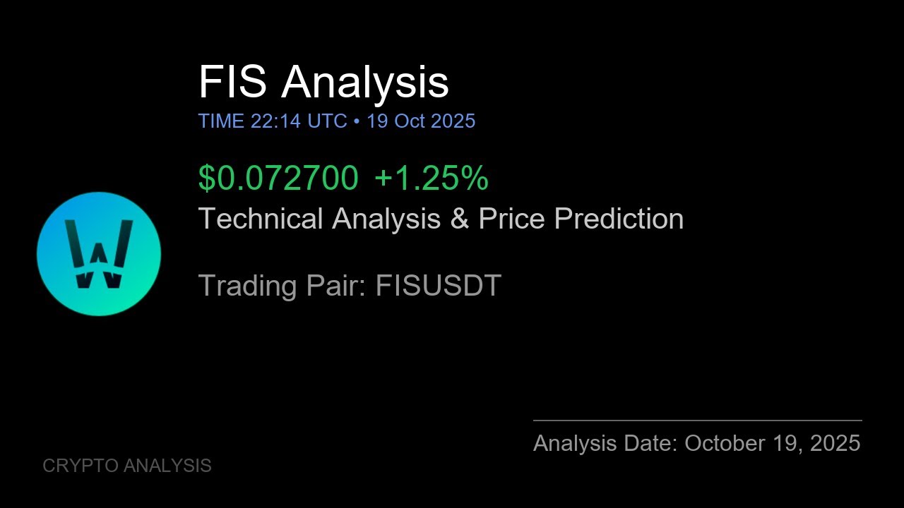 FIS (FISUSDT) Technical Analysis - Price Prediction & Buy or Sell October 19, 2025
