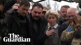 'Unthinkable': Ursula von der Leyen shown mass grave in Bucha